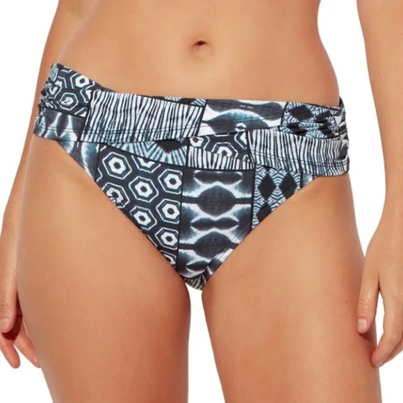 NWT Bleu Rod Beattie Printed Island Time Sarong High Waisted Bikini Bottoms - Picture 1 of 8